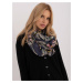 Navy blue women's checkered scarf