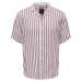 Ružovo-biela pánska pruhovaná košeľa s krátkym rukávom ONLY & SONS Wayne