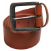 Imitation leather belt cognac brown