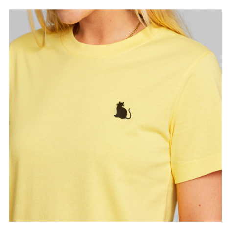 Dedicated T-shirt Mysen Cat Yellow Dámske - Tričká Dedicated