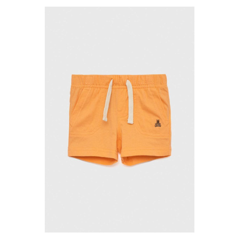 Detské bavlnené šortky GAP oranžová farba, jednofarebné