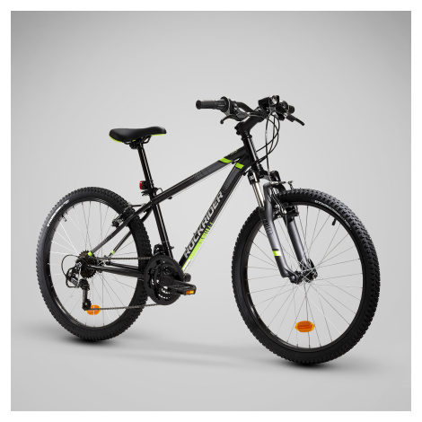 Horský bicykel ST 500 24-palcový pre deti od 9 do 12 rokov čierny ROCKRIDER