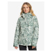 Women's Green-Cream Winter Patterned Jacket Roxy Jetty - Women