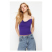 Trendyol Purple Fitted/Slippery Knitted Blouse