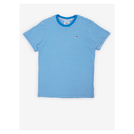 White and blue men's striped T-Shirt Tommy Jeans - Men Tommy Hilfiger
