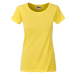 James & Nicholson Klasické dámske tričko z biobavlny 8007 - Žltá