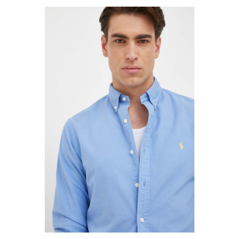 Bavlnená košeľa Polo Ralph Lauren pánska, slim, s golierom button-down