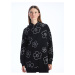 LC Waikiki Women's Hooded Floral Long Sleeve Sweatshirt Tunic