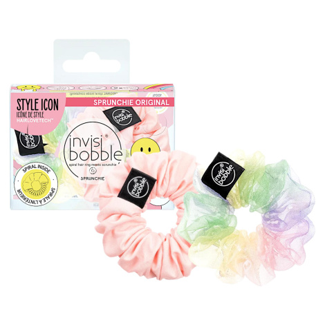 Ozdobné špirálové gumičky Invisibobble Sprunchie Hue-Man Love - 2 ks (IB-SP-RD-1-1001) + darček 