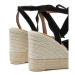 Manebi Espadrilky Hamptons Wedge Espadrilles With Knot K 1.0 WS Čierna