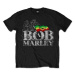 Bob Marley Tričko Distressed Logo Unisex Black