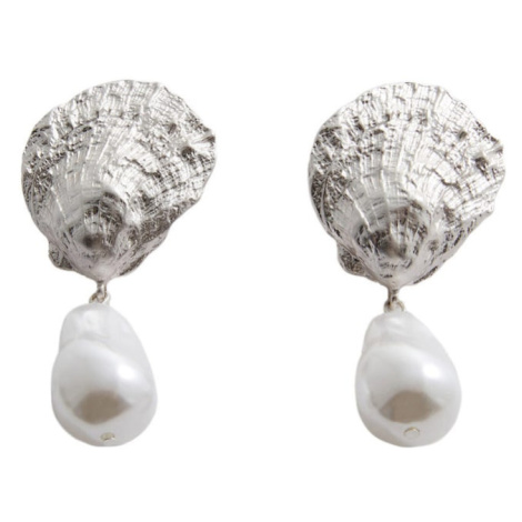 MANGO Náušnice 'FERGIE'  strieborná / perlovo biela