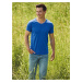 Blue Men's T-shirt Iconic V-Neck Fruit of the Loom