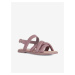 Ružové dámske kožené sandále Geox