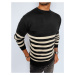 Men's Black Striped Dstreet Sweater