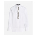 Košeľa Karl Lagerfeld Embellished Placket Shirt Biela