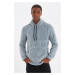 Trendyol Grey Regular/Normal Cut Hooded Warm Plush Sweatshirt