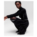 Šaty Karl Lagerfeld Contrast Stitch Knit Dress Čierna