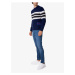 Tmavomodrý pánsky pruhovaný sveter Calvin Klein Jeans