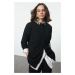 Trendyol Black Accessory Detailed Knitwear Cardigan