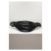 Black shoulder bag made of imitation leather