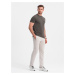 Ombre Men's sweatpants with unlined leg - light beige