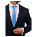 Blankytná pánska elegantná kravata BOLF K001