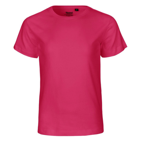Neutral Detské tričko s krátkym rukávom z organickej Fairtrade bavlny - Ružová
