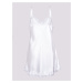 Yoclub Dámska saténová nočná košeľa PIS-0012K-3400 White