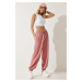 Happiness İstanbul Women's Dusty Rose Loose Jogging Sweatpants