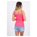 Blouse with fastened shoulder straps pink neon