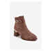 Fashionable Women's Brown Suede Ankle Boots Nola