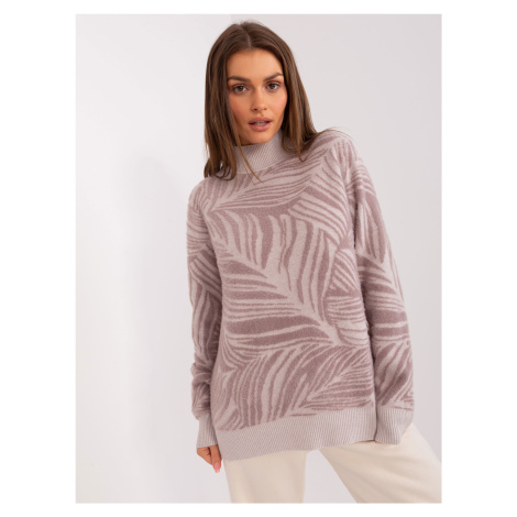 Light purple oversized turtleneck sweater