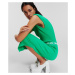 Šaty Karl Lagerfeld Slvs High Neck Knit Dress Zelená