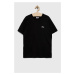 Detské bavlnené tričko Fila čierna farba, s potlačou