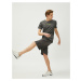Koton Sports Shorts with Lace-Up Waist and Pocket.