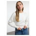 Trendyol Ecru Basic Premium Quality Knitwear Sweater