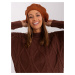 Light brown knitted beret