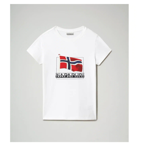 Napapijri T-shirt K Seji Ss Bright White 002 - Children's