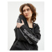 Čierna dámska mikina na zips s kapucňou DKNY