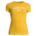 AÉROPOSTALE Tričko 'NY 87'  zlatá žltá / biela