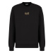 Ea7 Emporio Armani  Identity Cotton Sweatshirt Black/Gold  Mikiny Čierna