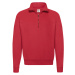 Red Men's Zip Neck Sweat Fruit of the Loom