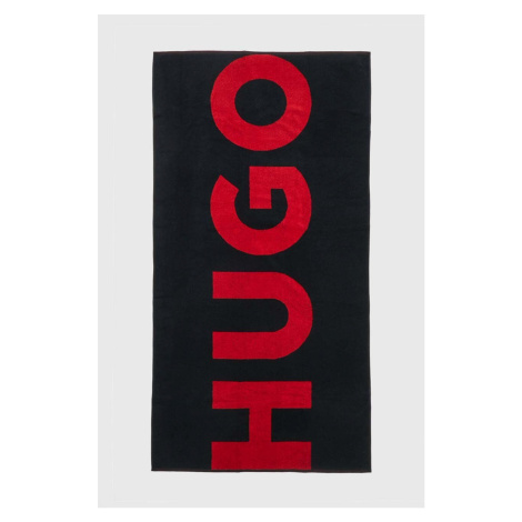 Bavlnený uterák HUGO čierna farba Hugo Boss