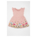 DEFACTO Baby Girl Floral Short Sleeve Dress