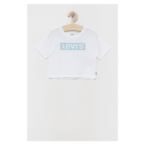 Detské bavlnené tričko Levi's biela farba, Levi´s