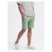 Ombre Men's knit shorts with drawstring and pockets - green