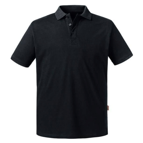 Czarna koszulka męska polo Pure Organic Russell