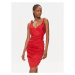 Pinko Koktejlové šaty Afrodite 103080 A1KH Červená Slim Fit