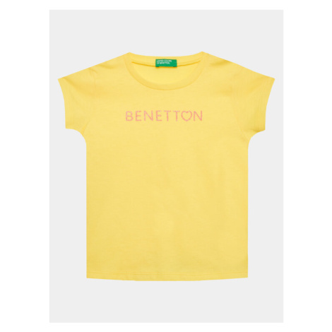 United Colors Of Benetton Tričko 3I1XG1096 Žltá Regular Fit